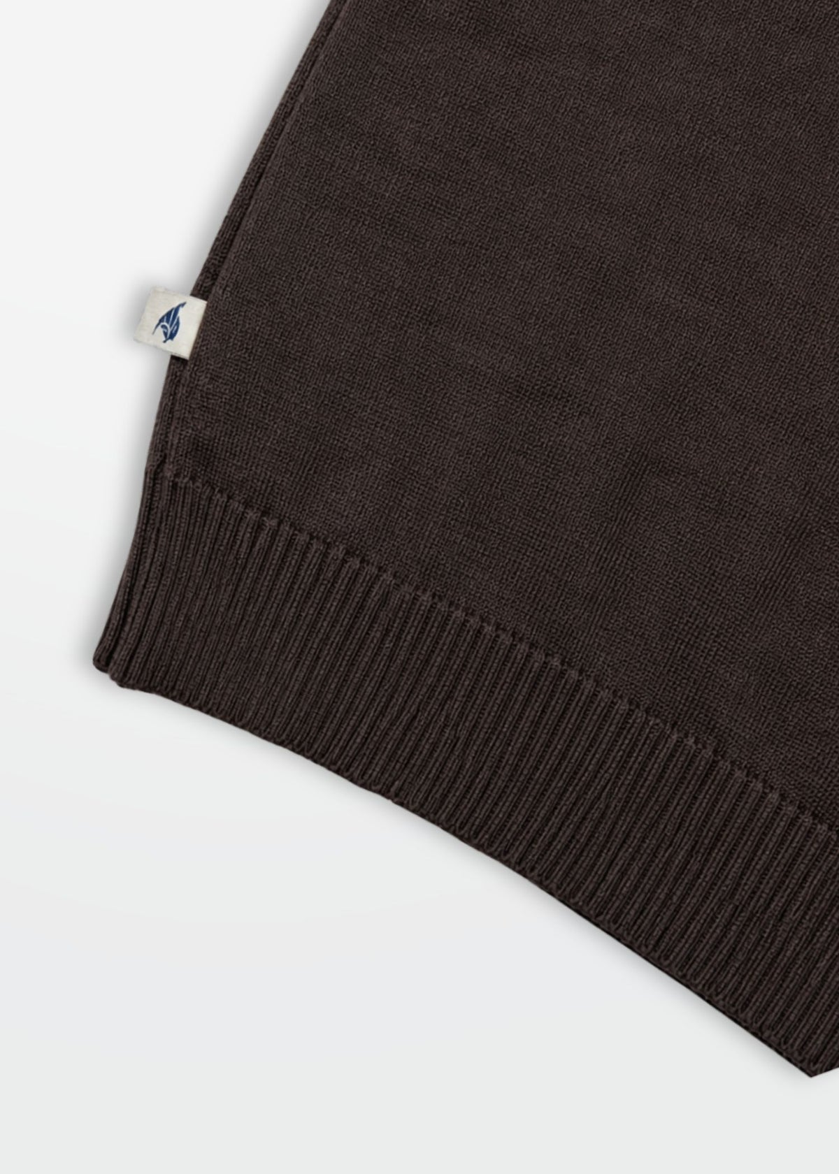 Dark Chocolate Contrast Collar Knit Polo
