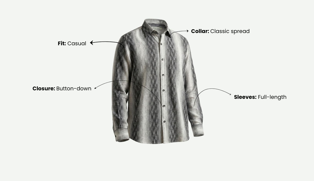 Midnight Ikat Stripe Shirt