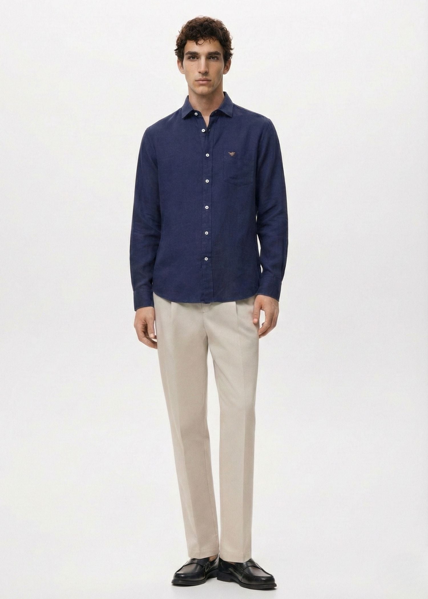 Rhino Blue Lyocell Linen Shirt