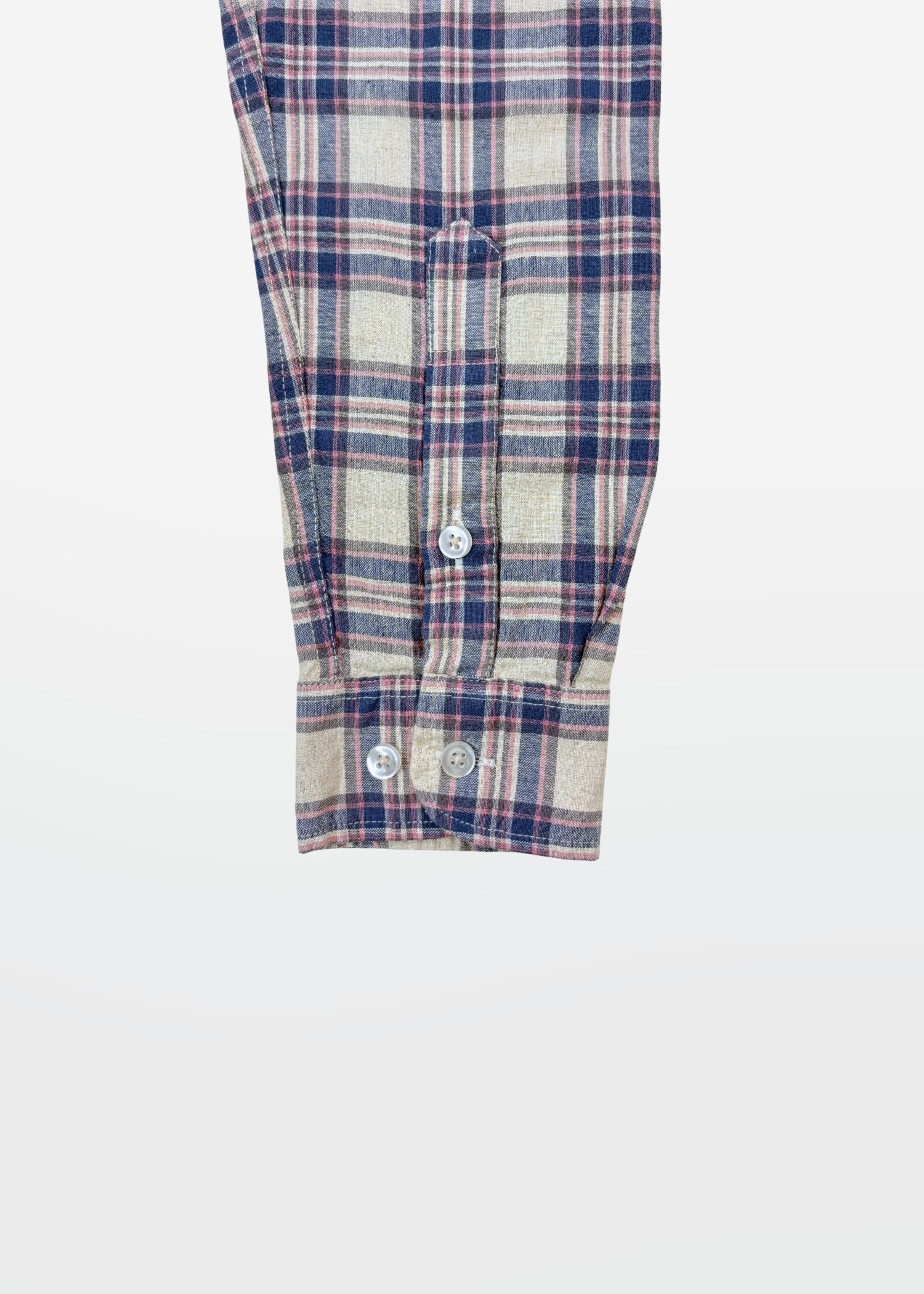 Indigo Rose Check Linen Blend Shirt