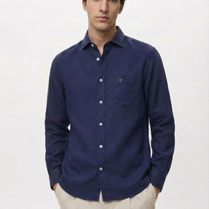 Rhino Blue Lyocell Linen Shirt