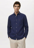 Rhino Blue Lyocell Linen Shirt