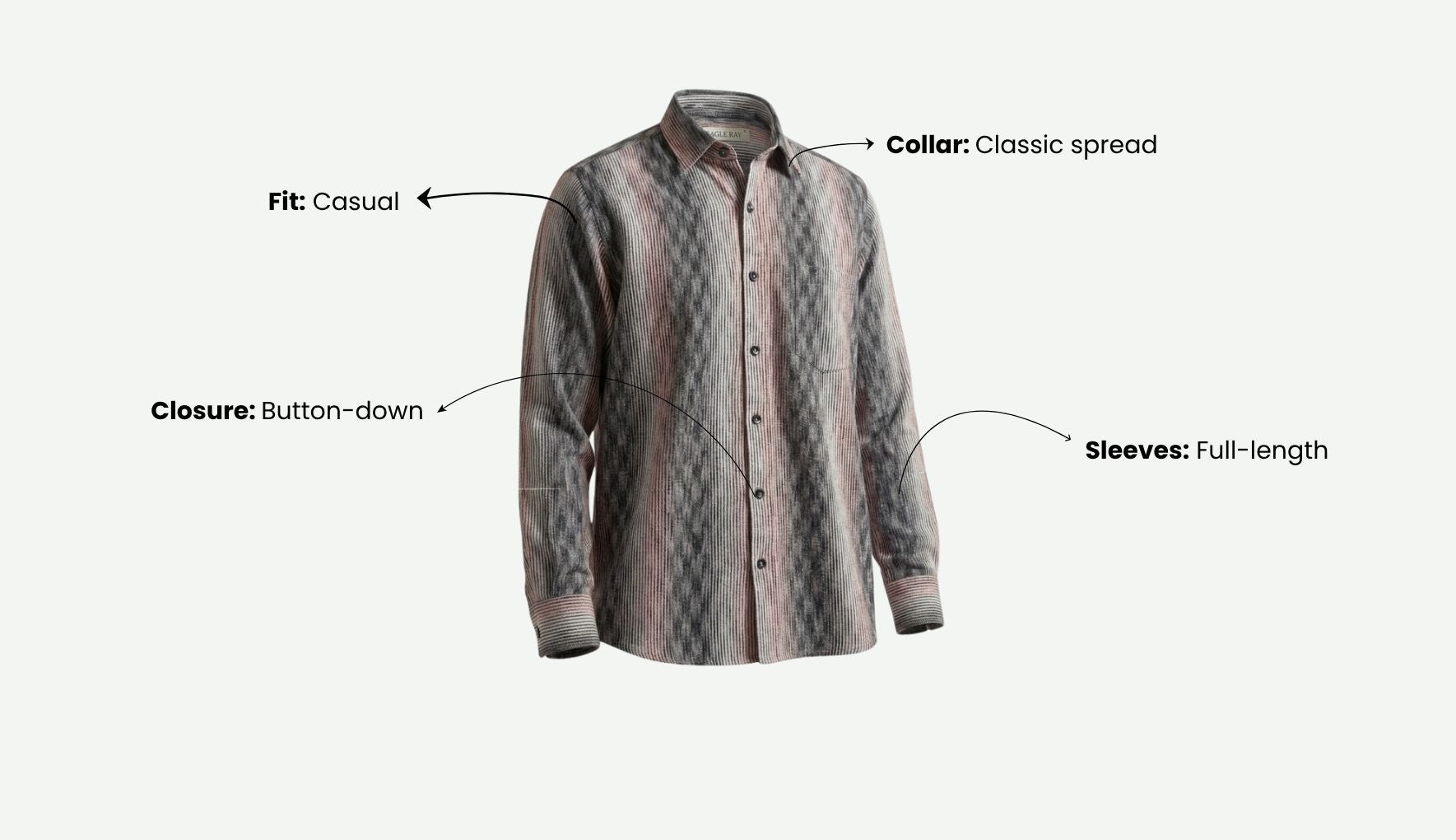 Blush Ash Ikat Stripe Shirt