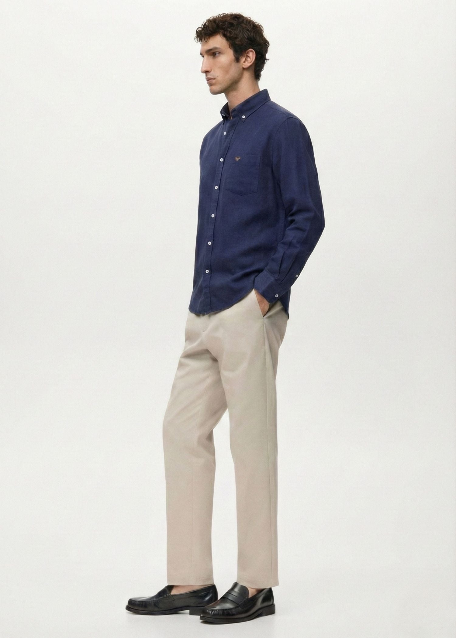 Rhino Blue Lyocell Linen Shirt
