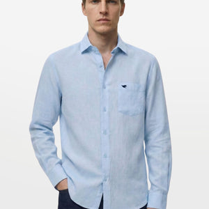 Pale Aqua Lyocell Linen Shirt