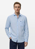 Pale Aqua Lyocell Linen Shirt