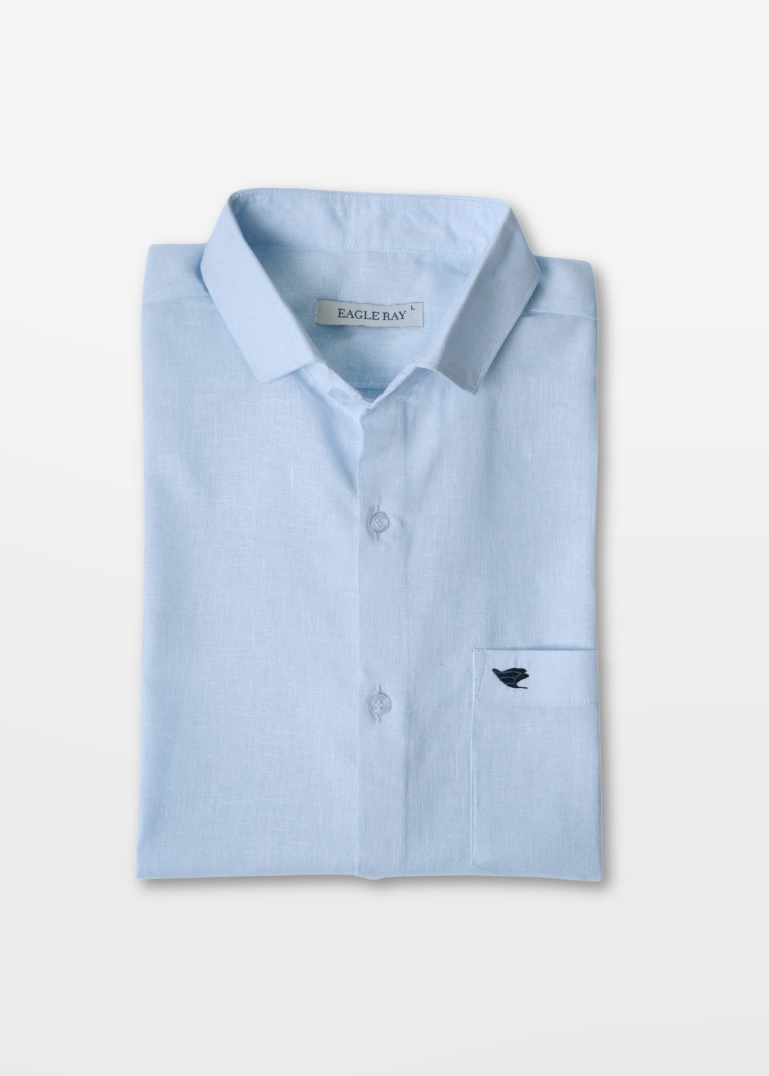 Pale Aqua Lyocell Linen Shirt