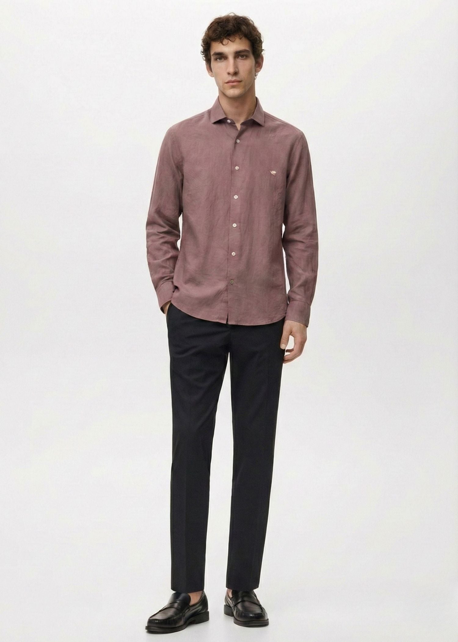 Rose Taupe Crushed Cotton Shirt