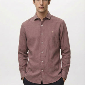 Rose Taupe Crushed Cotton Shirt