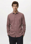 Rose Taupe Crushed Cotton Shirt