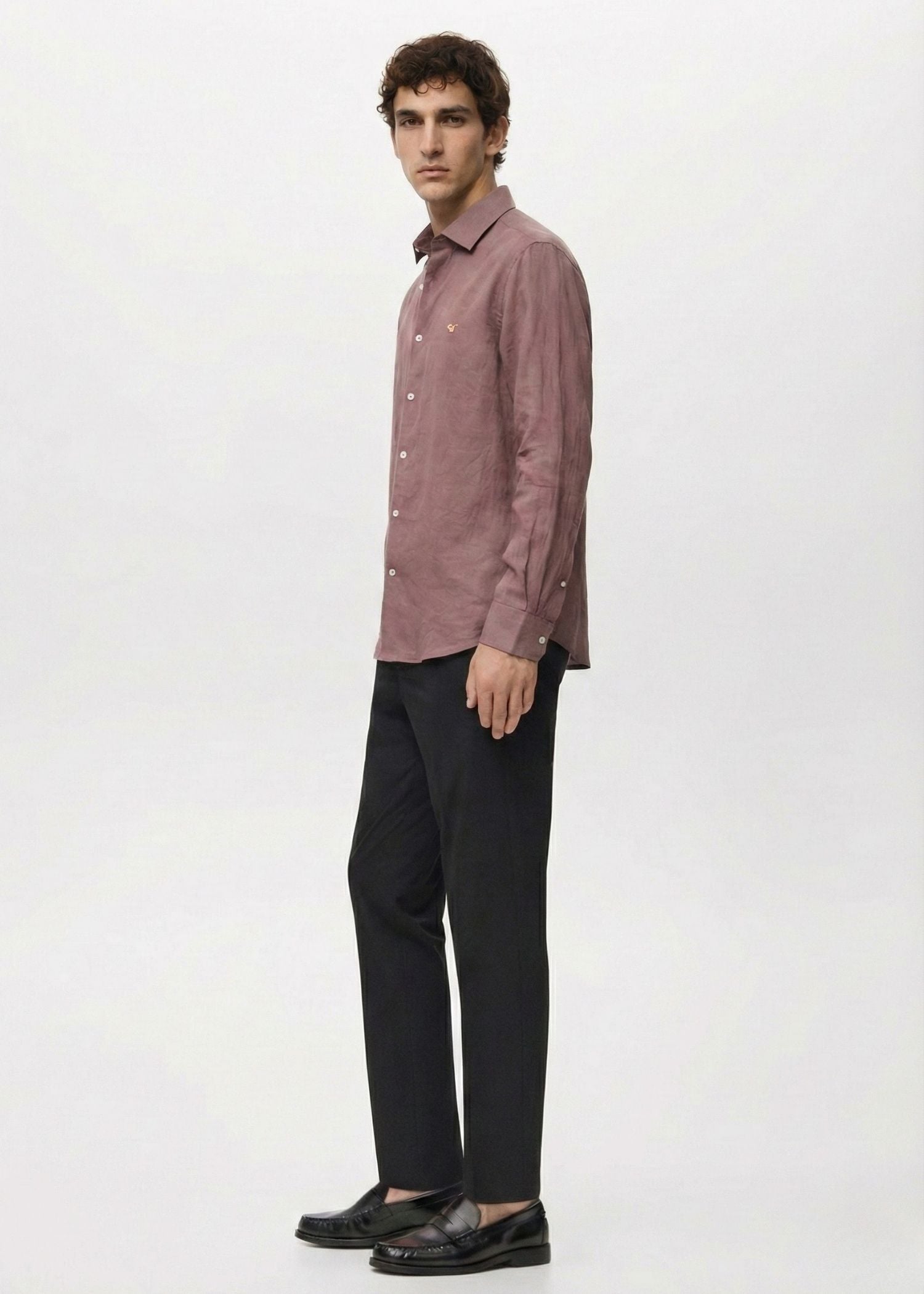 Rose Taupe Crushed Cotton Shirt