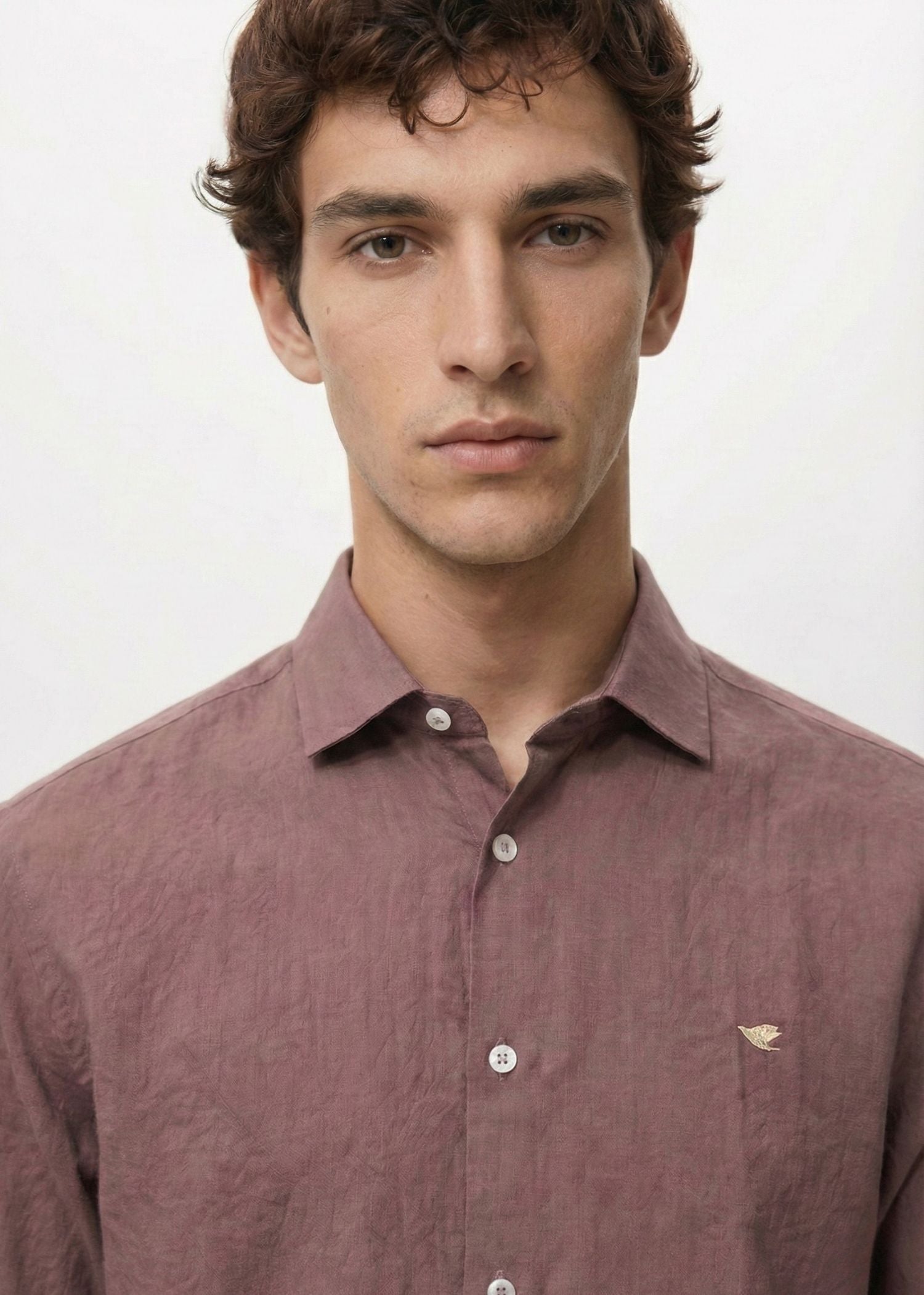 Rose Taupe Crushed Cotton Shirt