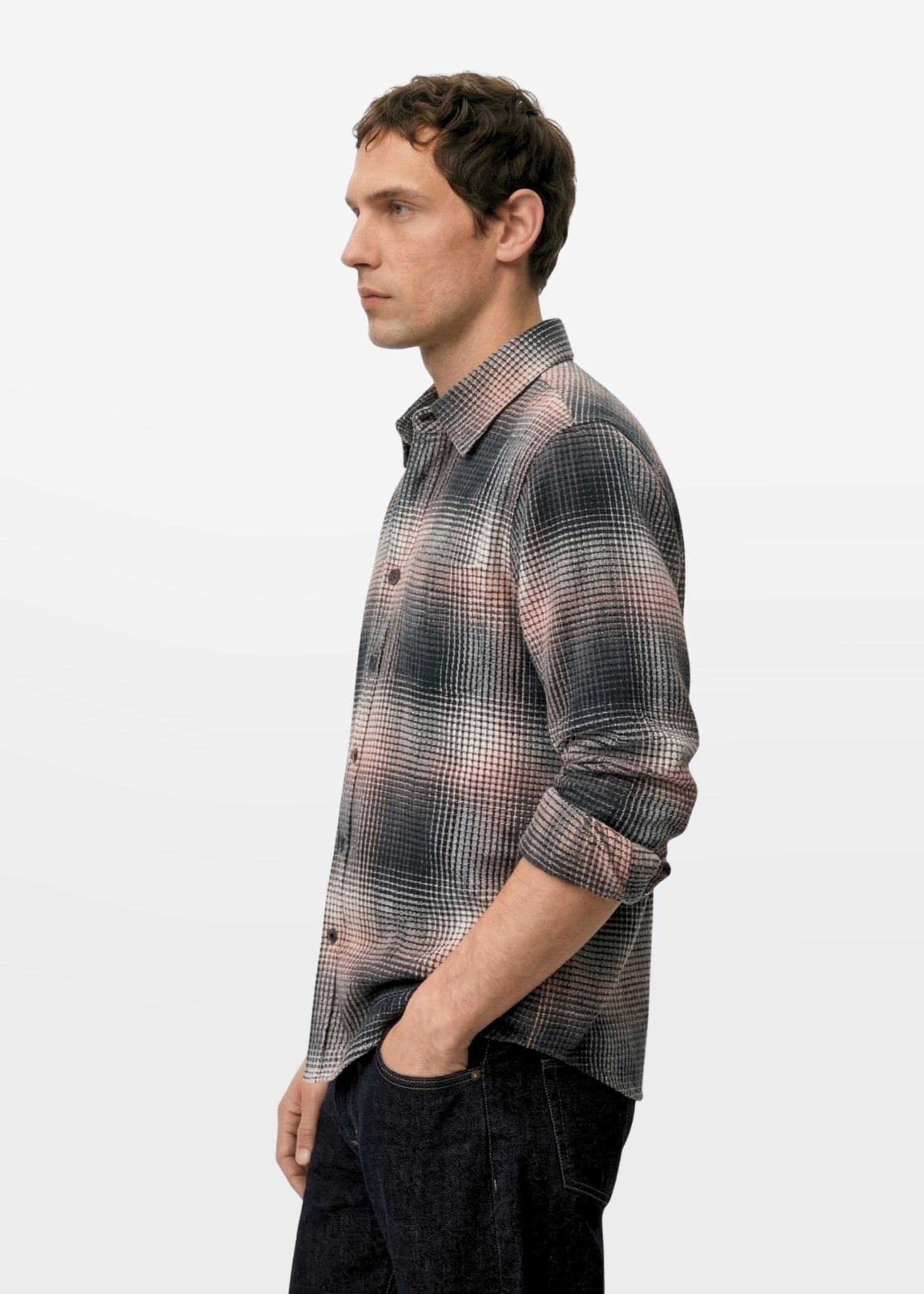 Dusty Rose Shadow Check Shirt