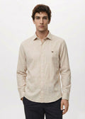 Soft Amber Crushed Cotton Shirt