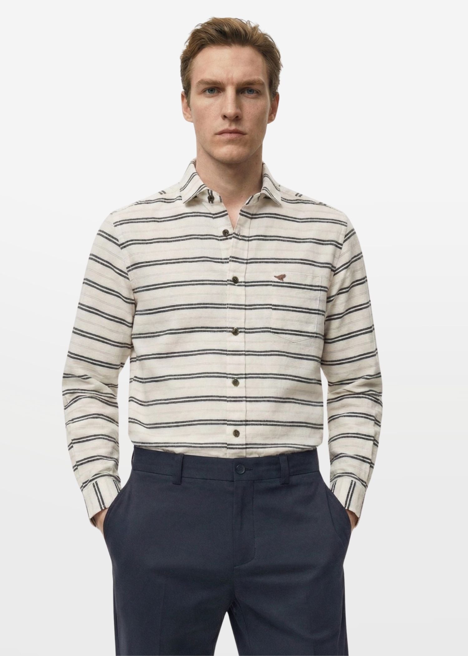 Striped White Shirt