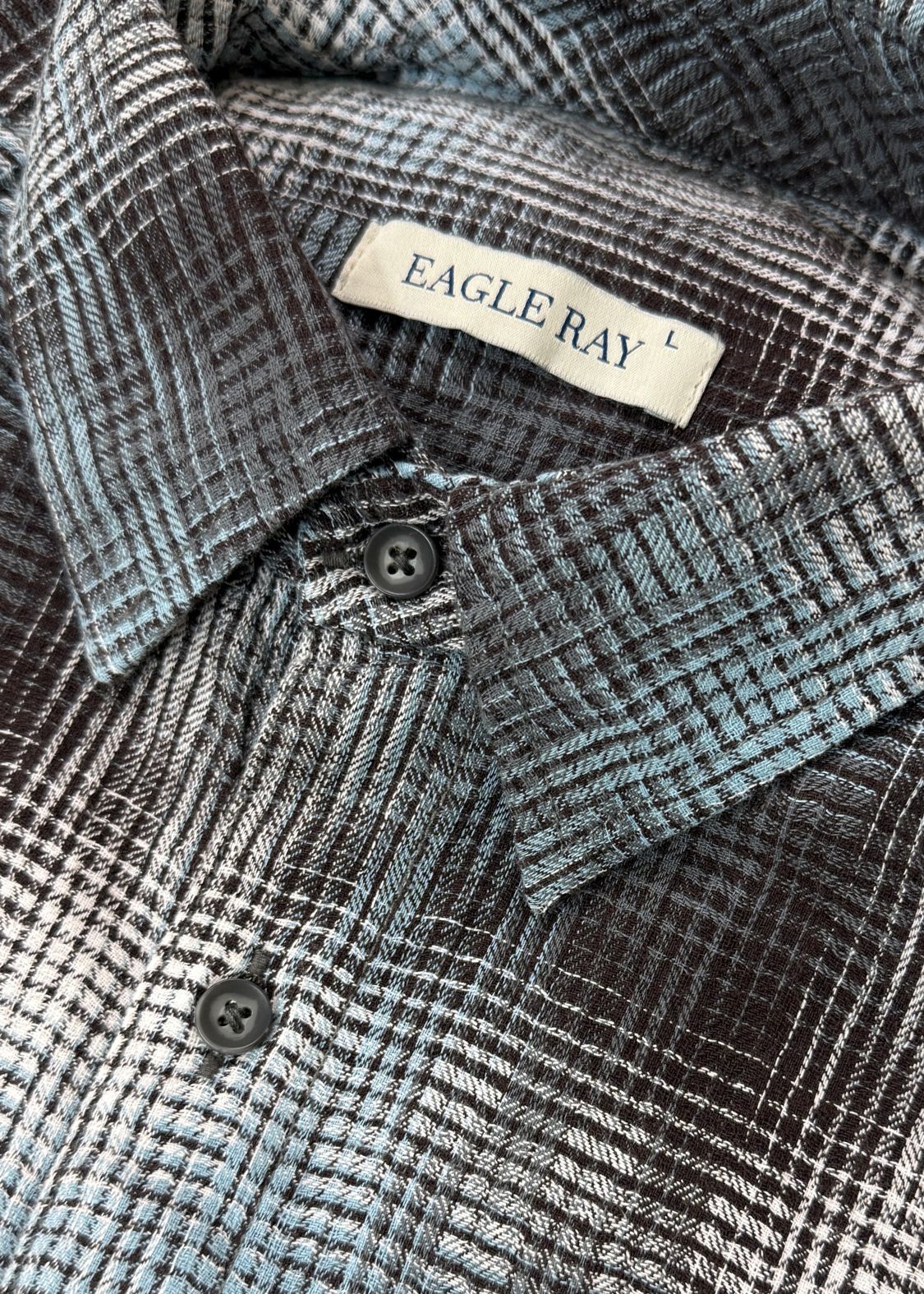 Steel Blue Shadow Check Shirt