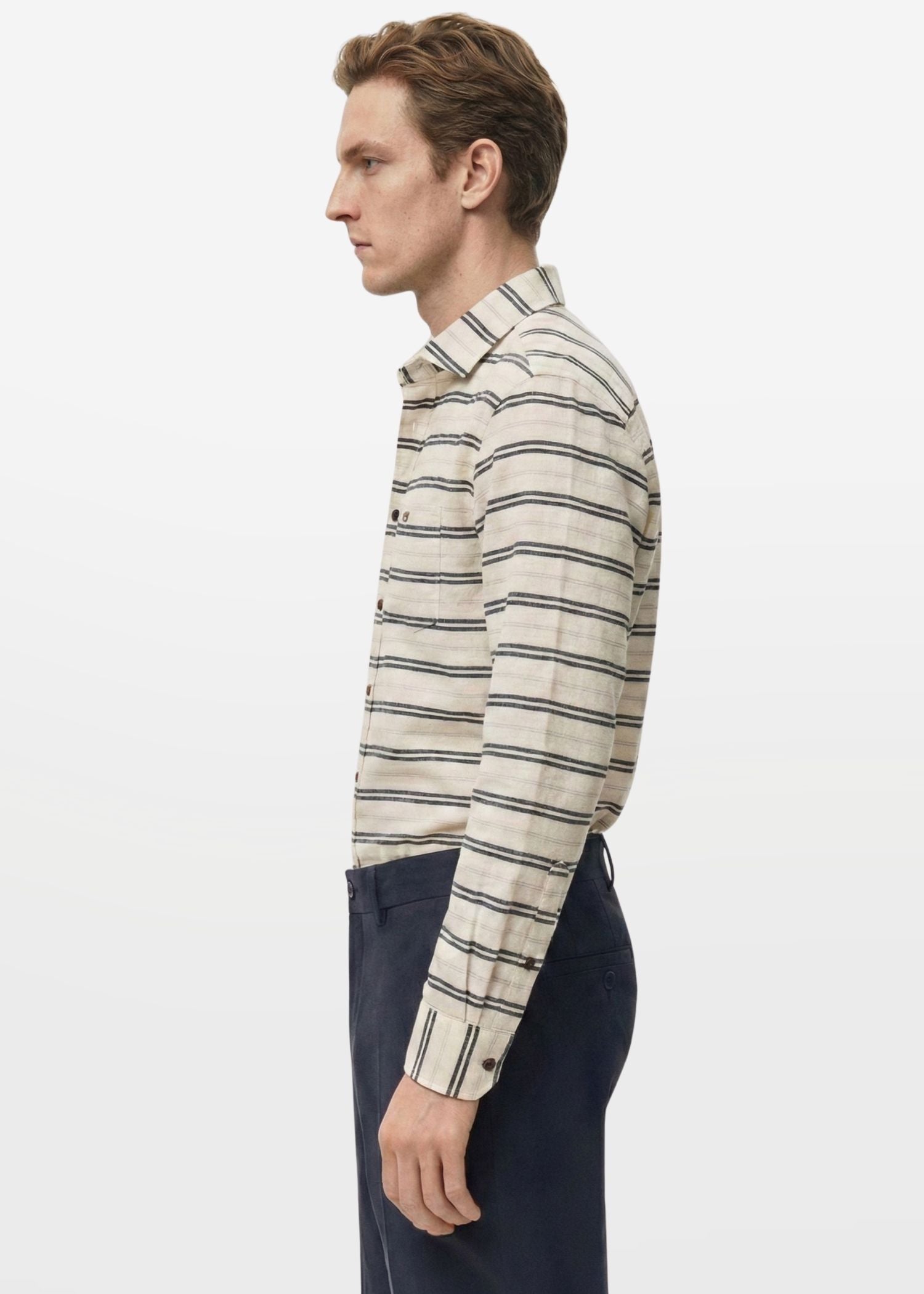 Striped White Shirt