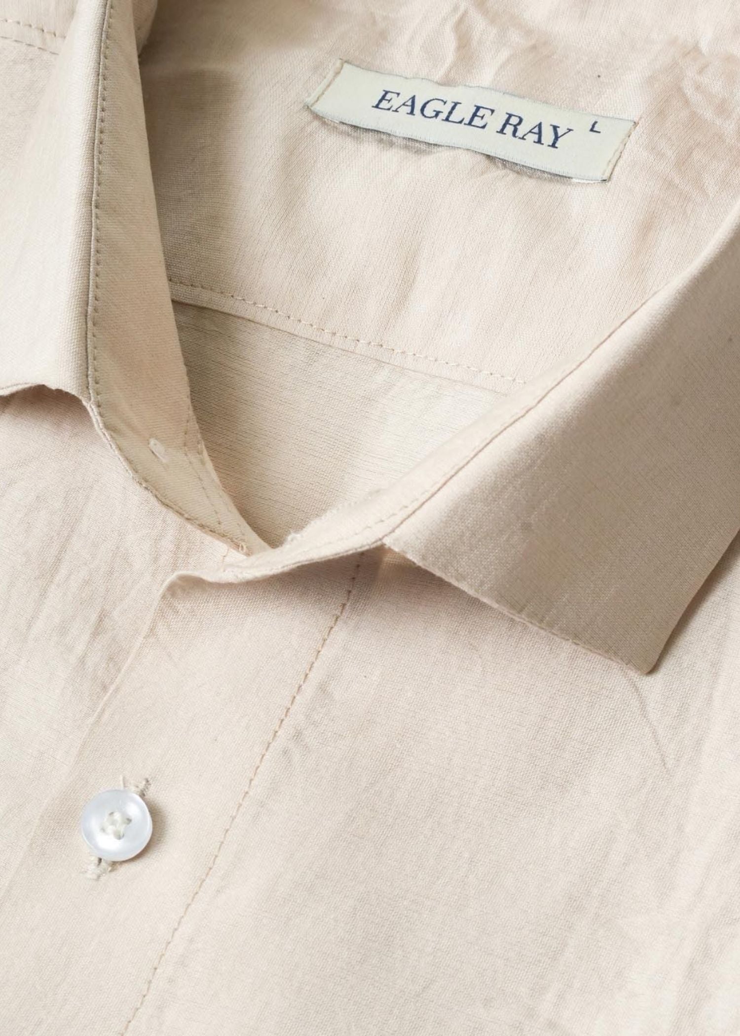 Soft Amber Crushed Cotton Shirt