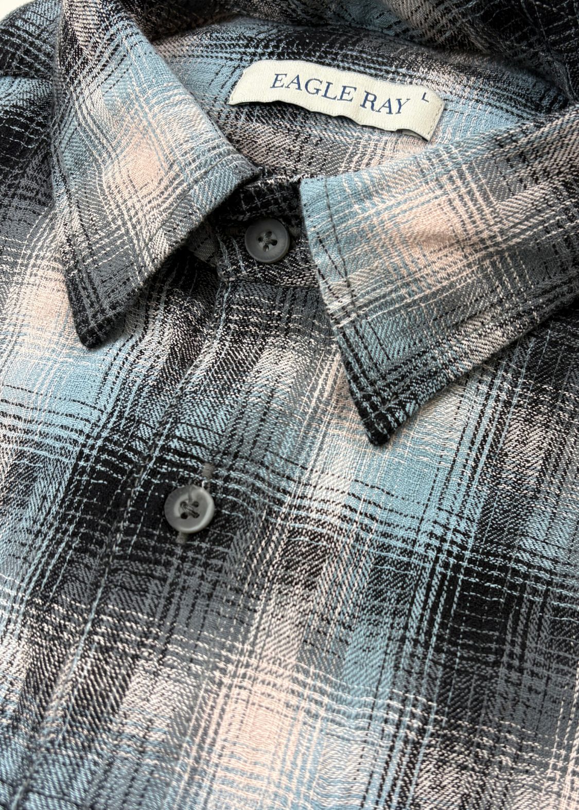 Slate Blue Shadow Check Shirt