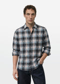 Slate Blue Shadow Check Shirt