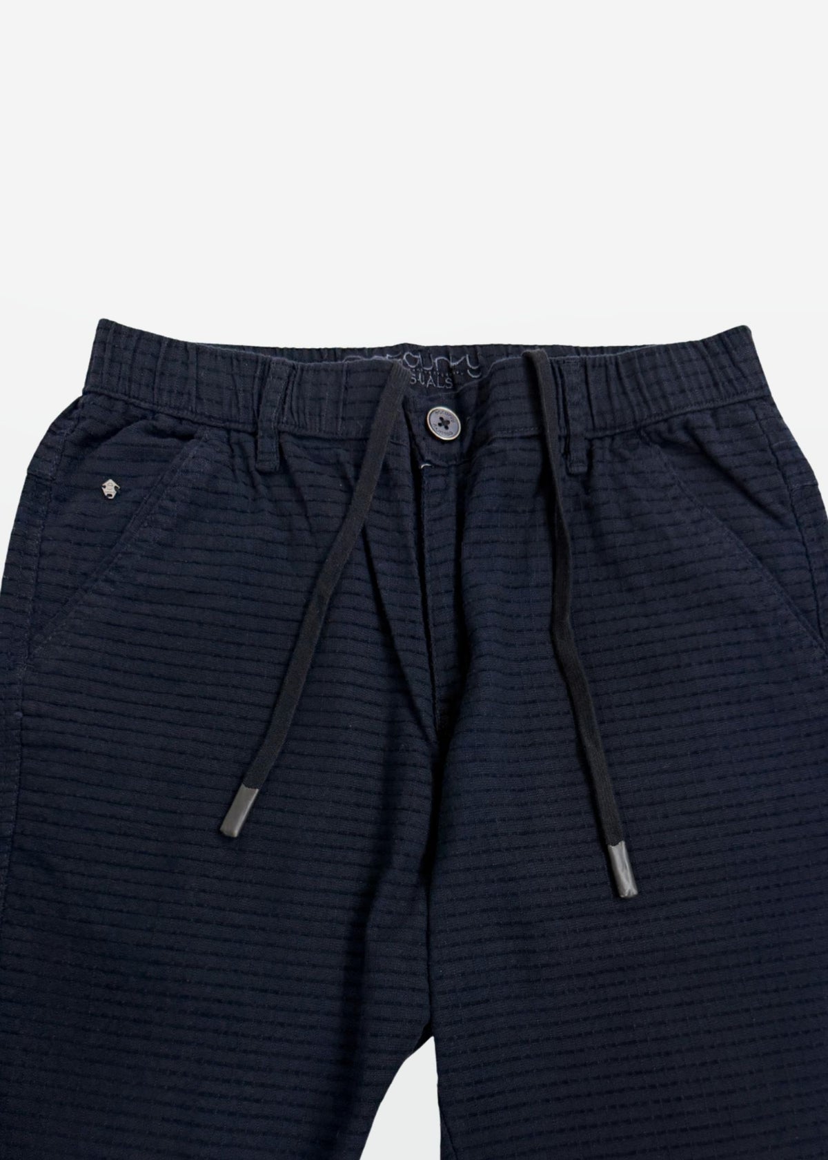 Escurvy Navy Woven Drawstring Pant