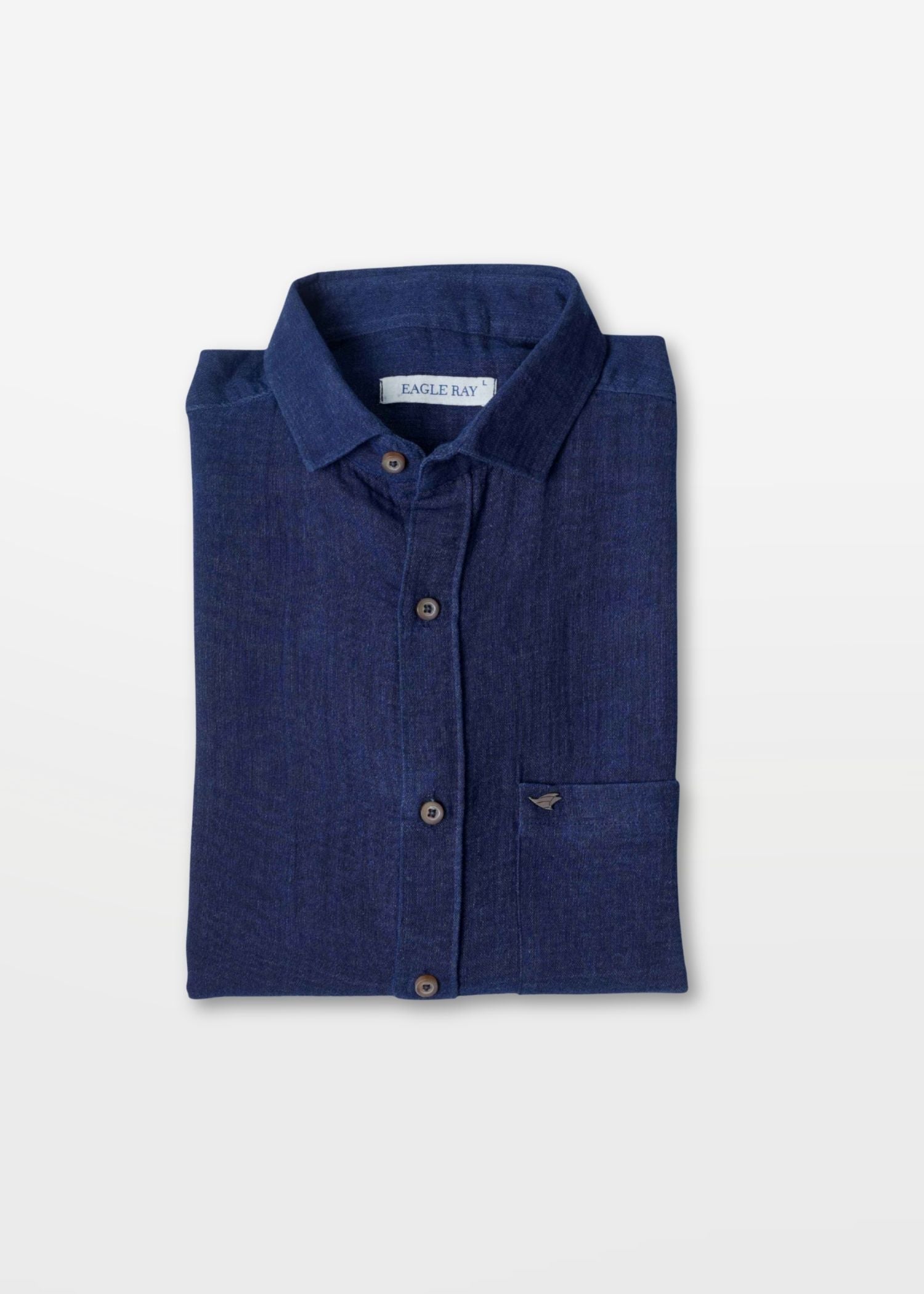 Nile Blue Textured Indigo Shirt