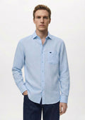 Pale Aqua Lyocell Linen Shirt