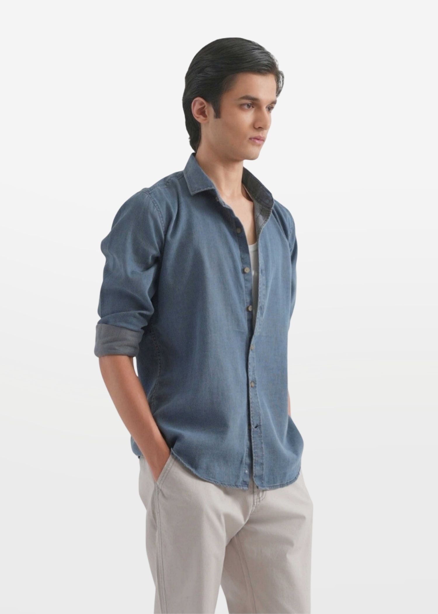 Comet Blue Dobby Indigo Shirt