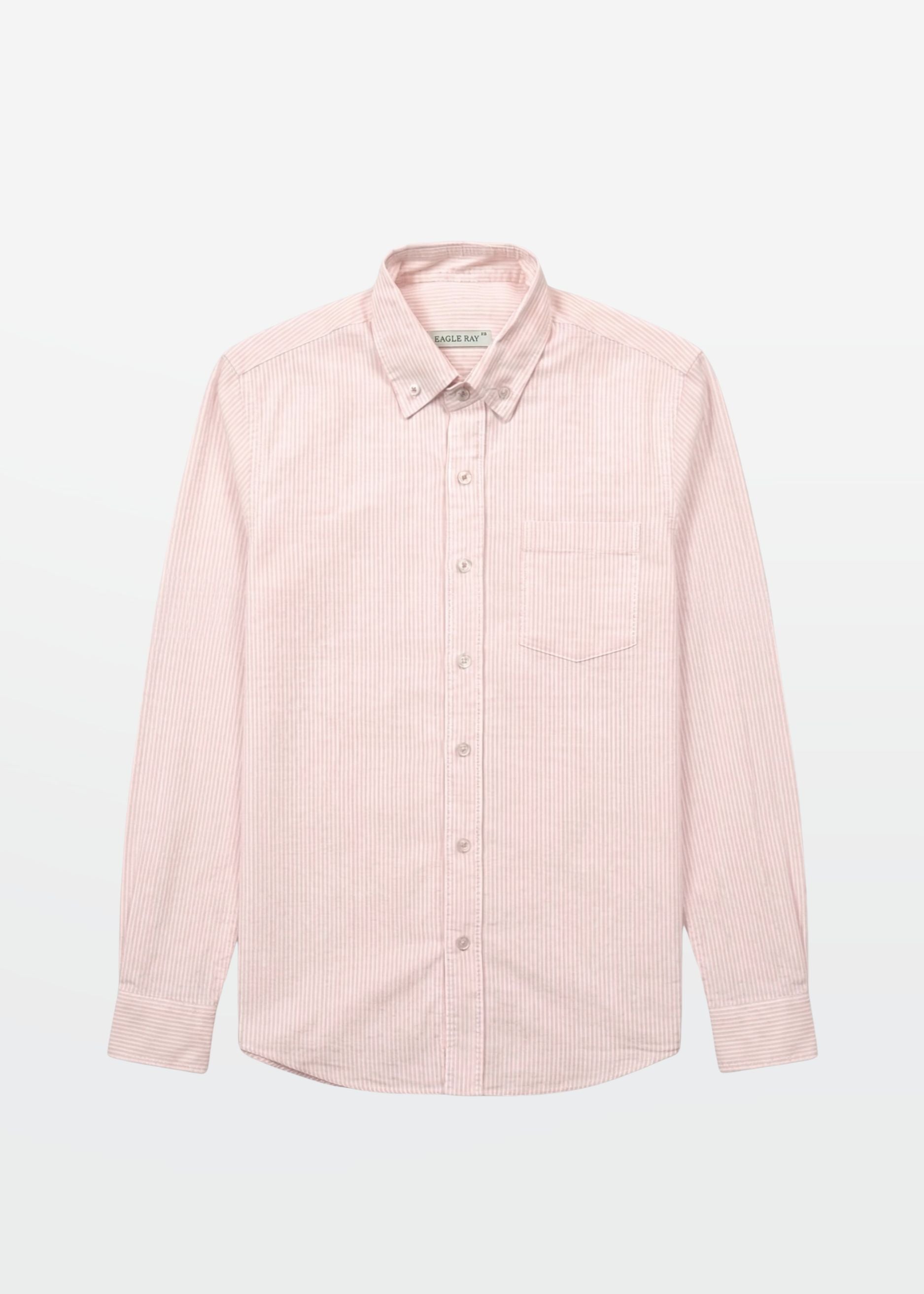 Relaxed Fit Blush Pink Pinstripe Shirt