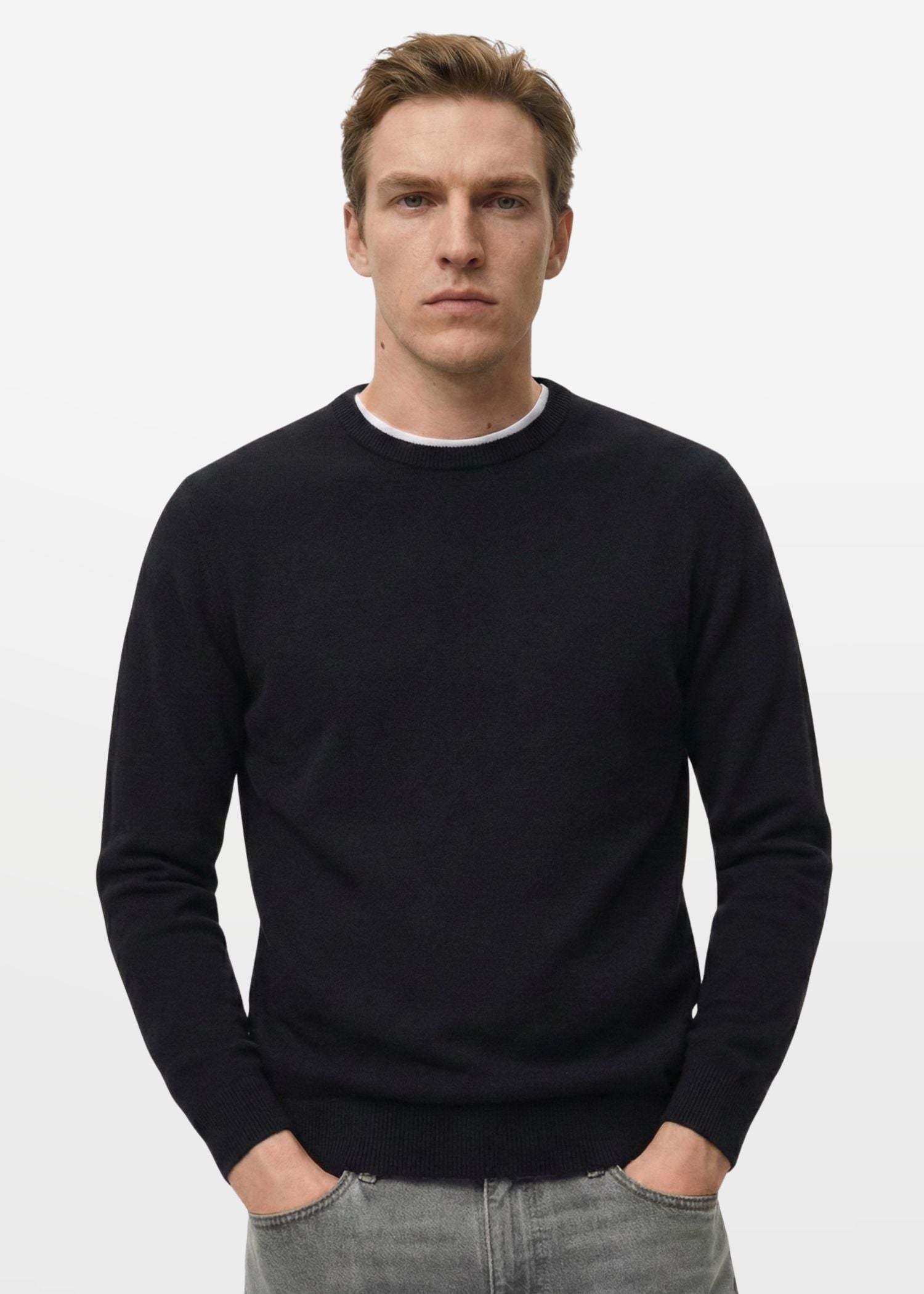 Abyss Pullover in Black — Men's Slim Fit Knit Pullover | Eagle Ray