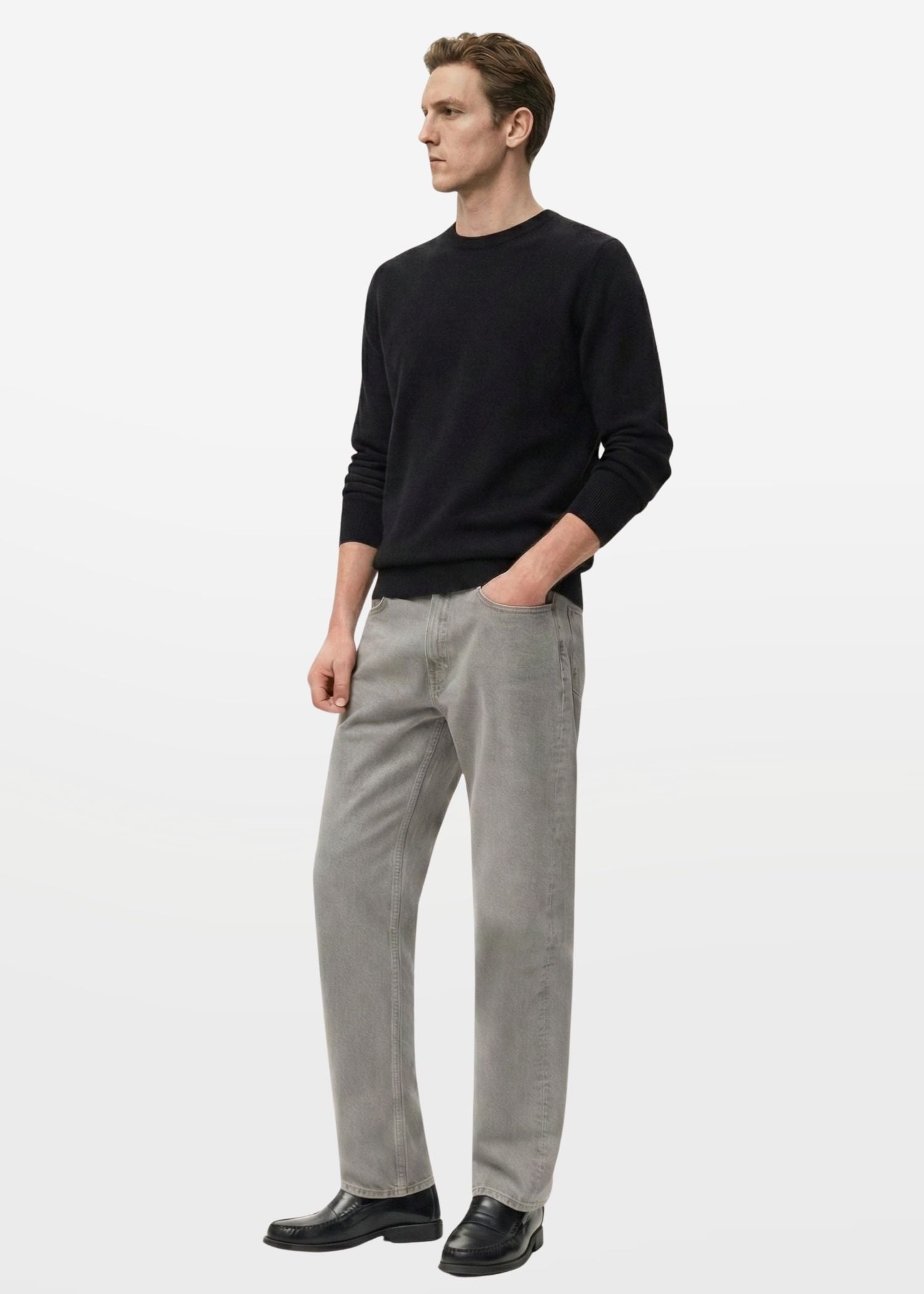 Abyss Pullover in Black — Men's Slim Fit Knit Pullover | Eagle Ray