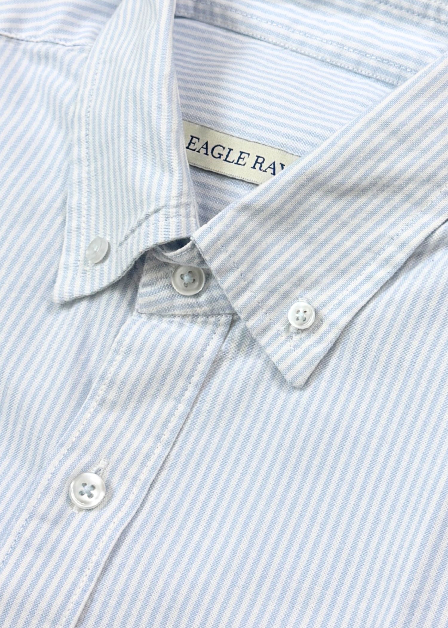 Relaxed Fit Sky Blue Pinstripe Shirt
