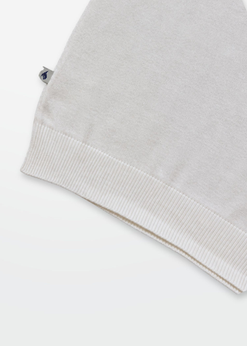 Contrast Polo in White Green — Men's Knit Polo India | Eagle Ray