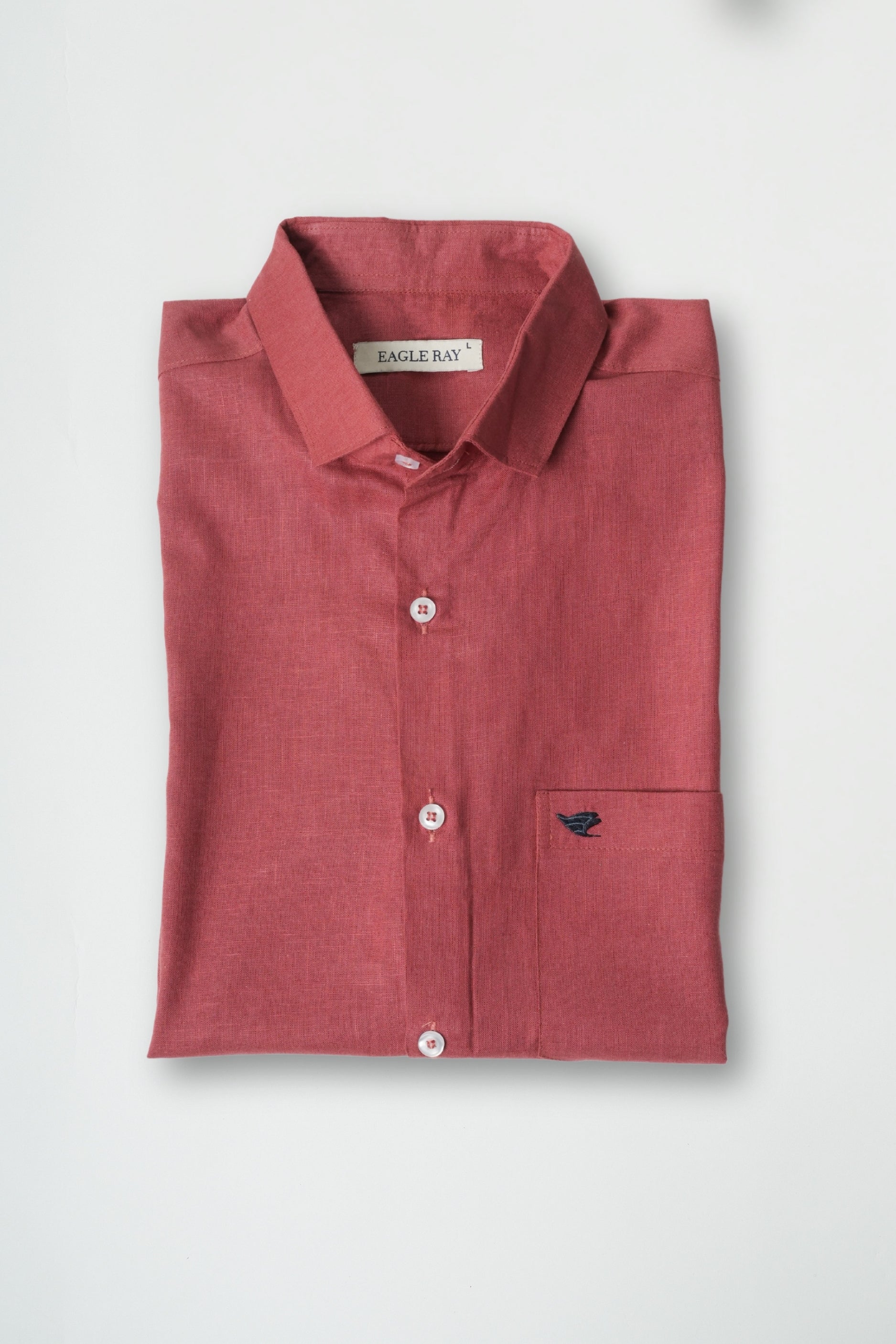 Dark Pink Lyocell Linen Shirt