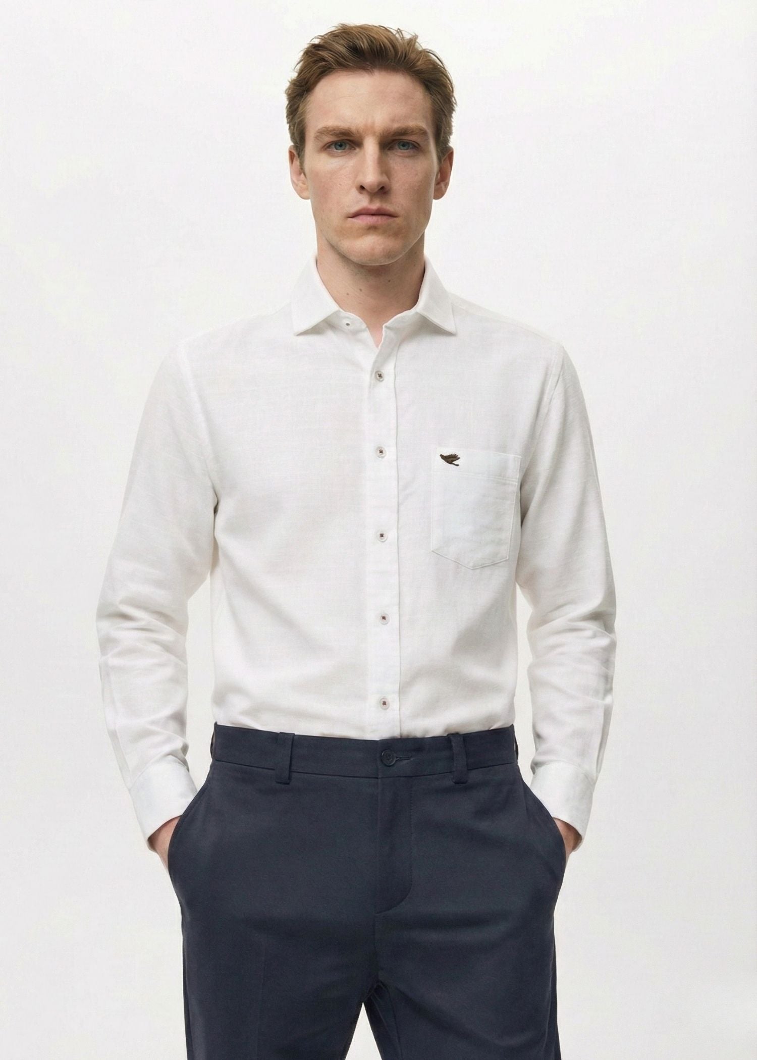 White Structured Cotton Shirt