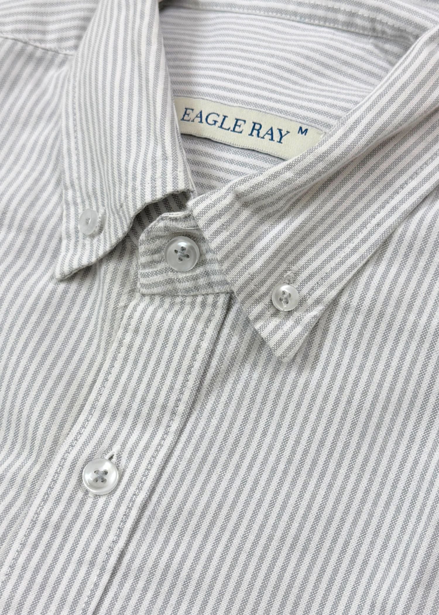 Relaxed Fit Ash Grey Pinstripe Shirt