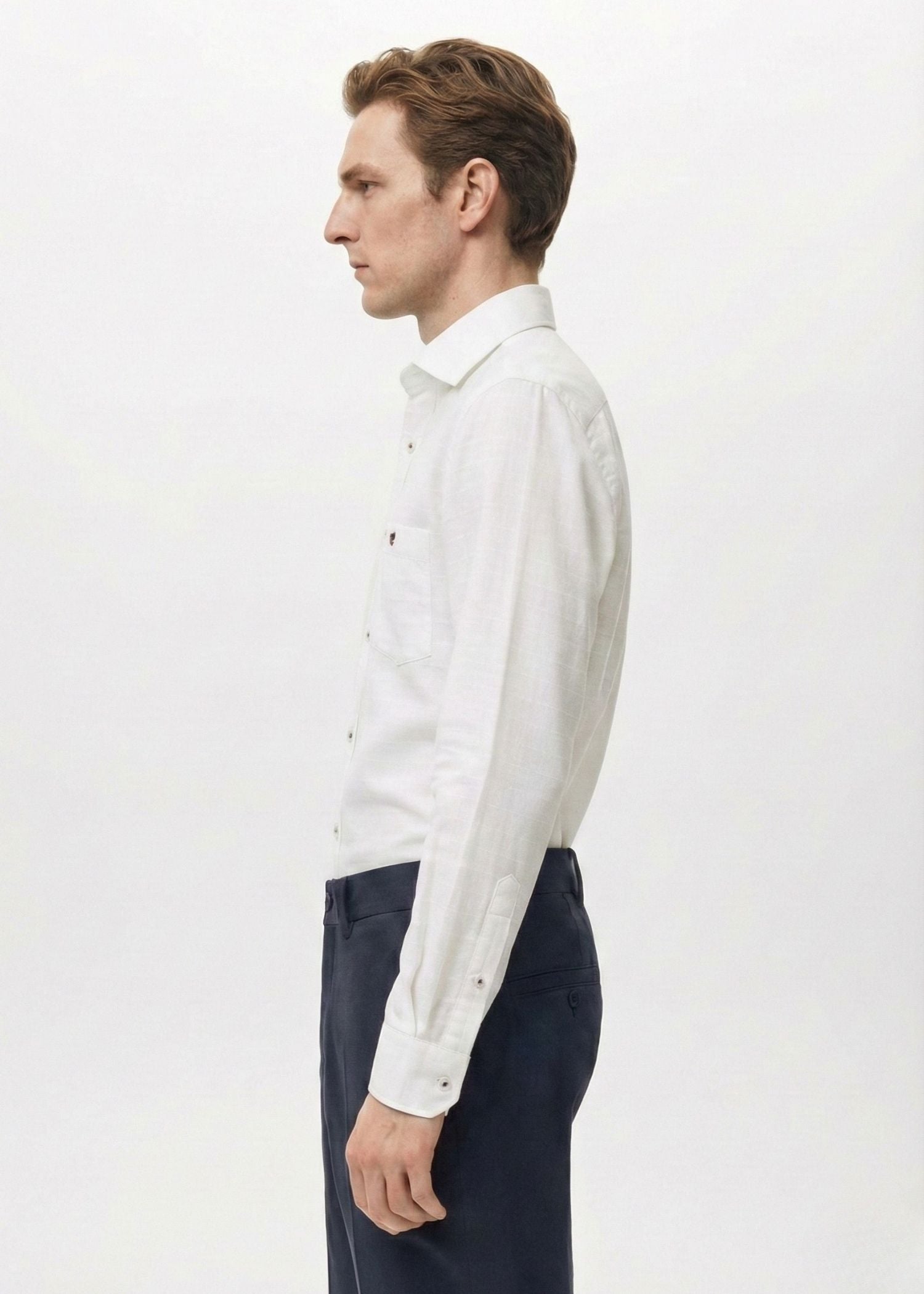 White Structured Cotton Shirt