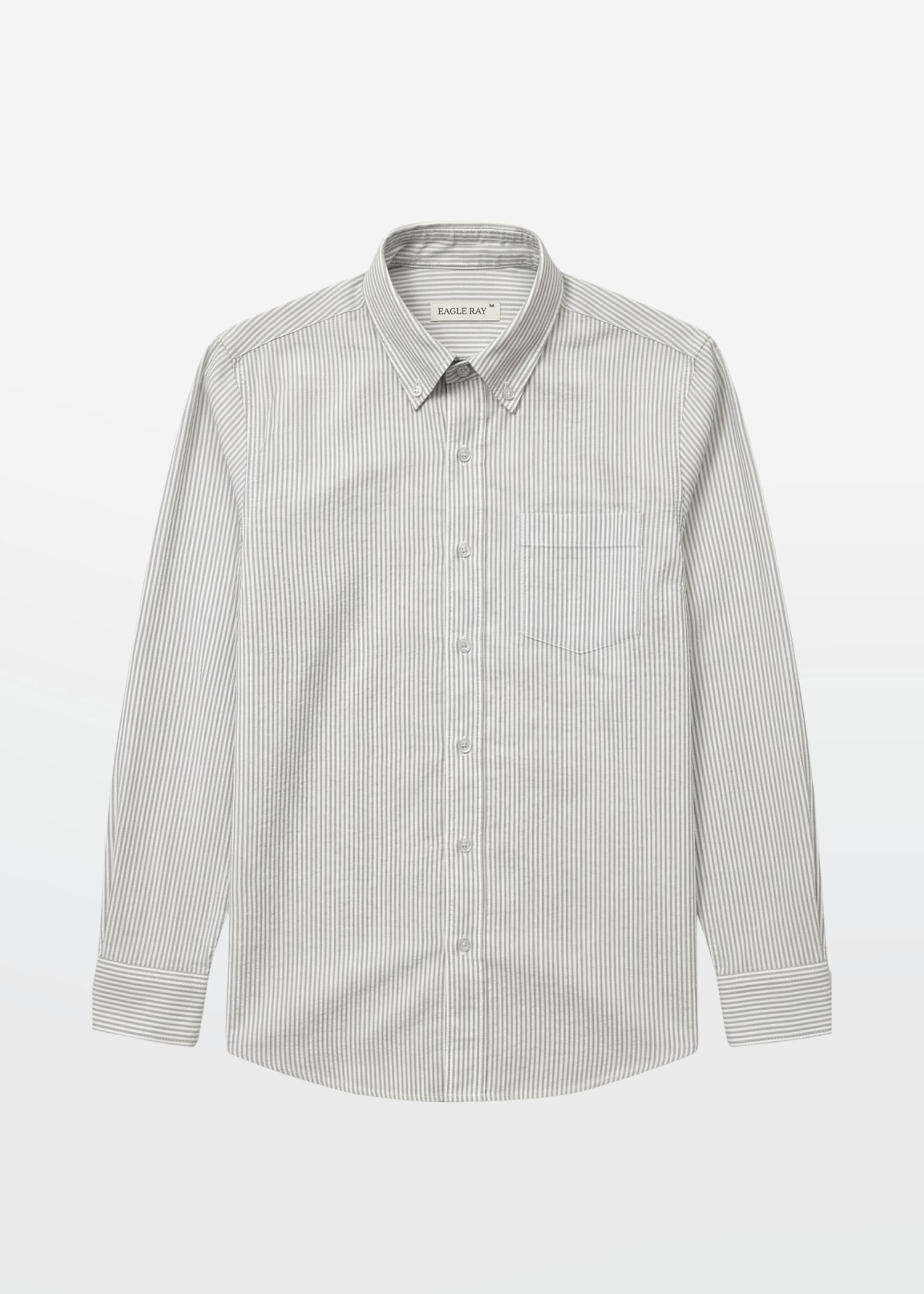 Relaxed Fit Ash Grey Pinstripe Shirt