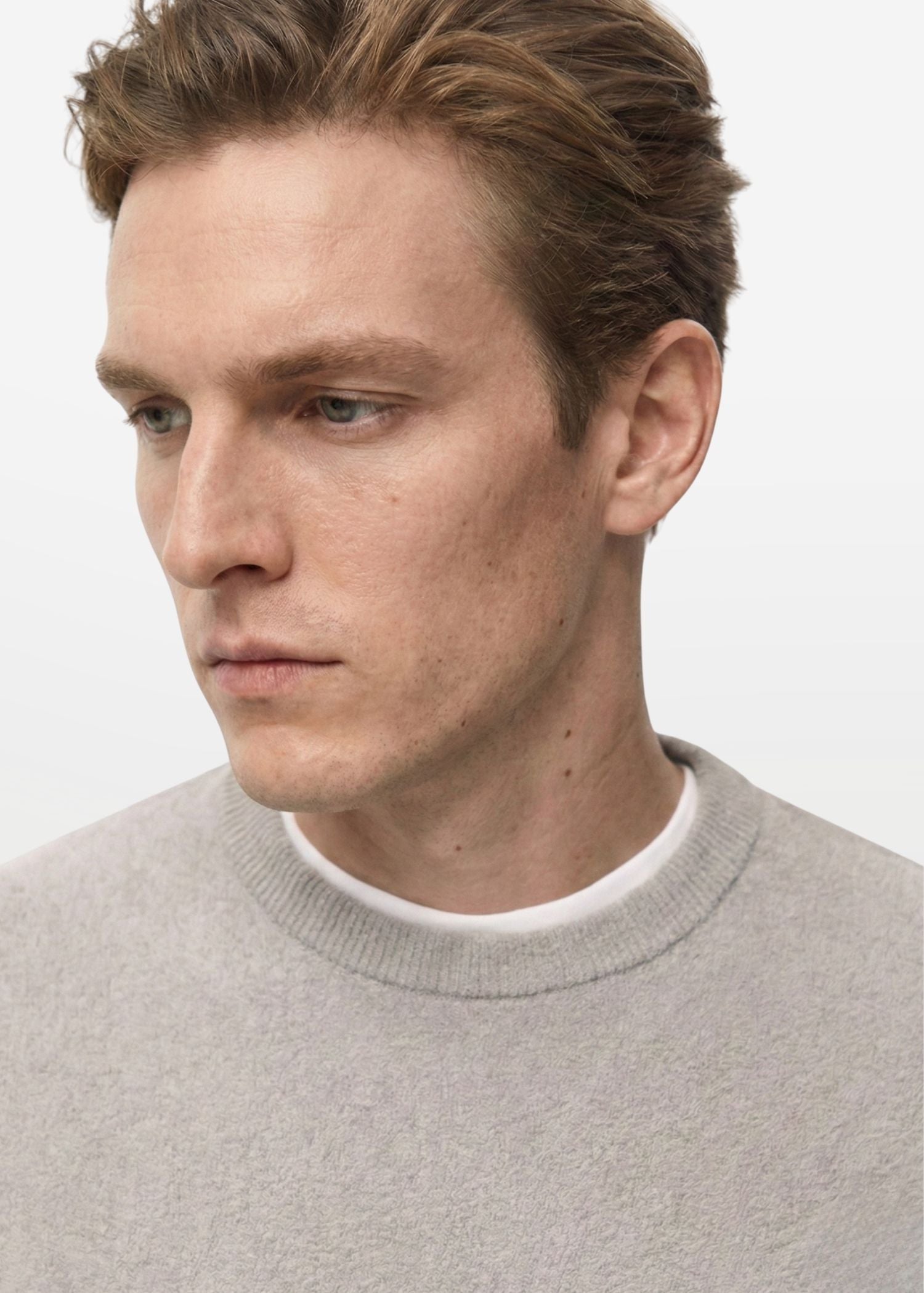 Abyss Pullover in Grey — Men's Slim Fit Knit Pullover | Eagle Ray