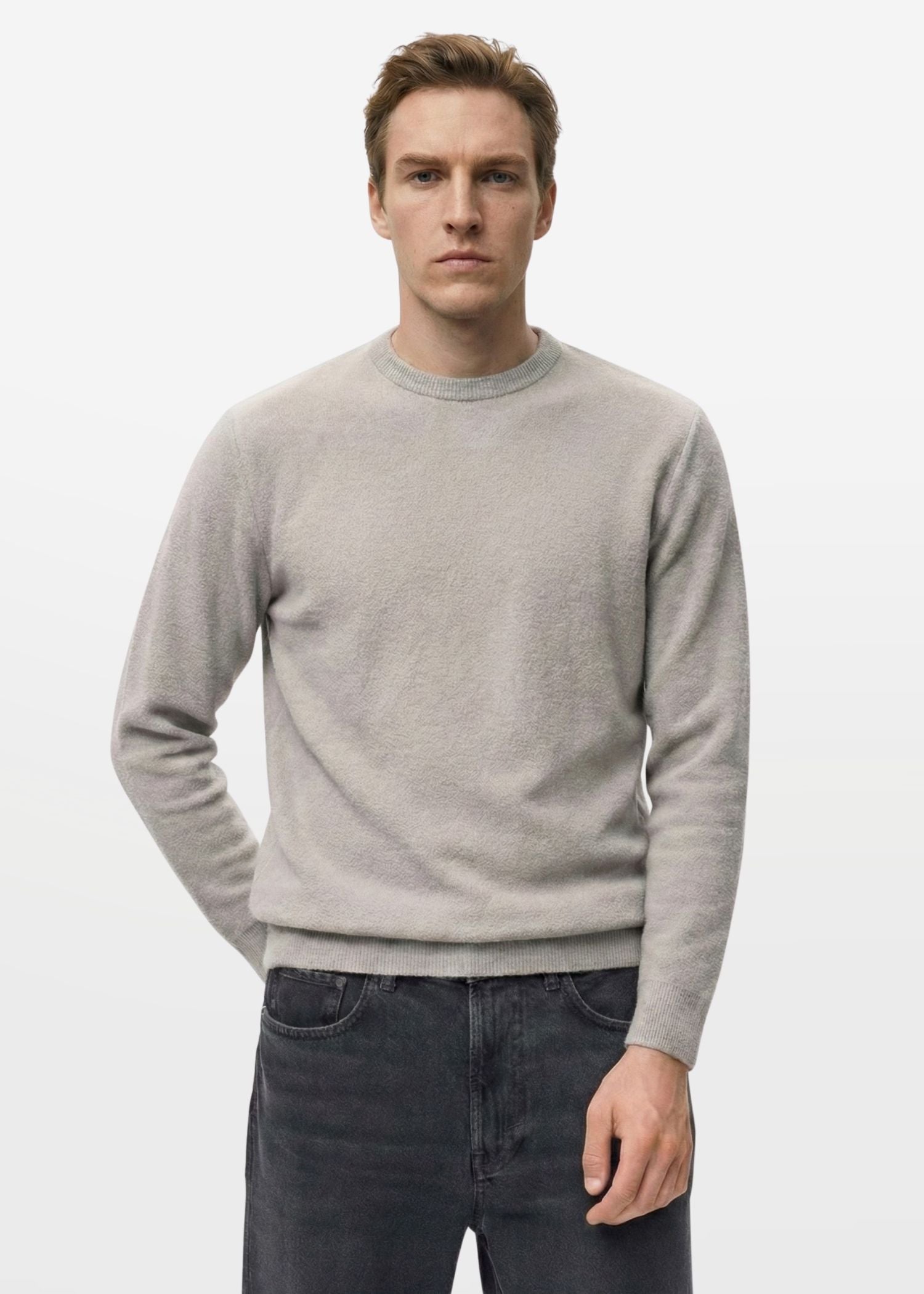 Abyss Pullover in Grey — Men's Slim Fit Knit Pullover | Eagle Ray