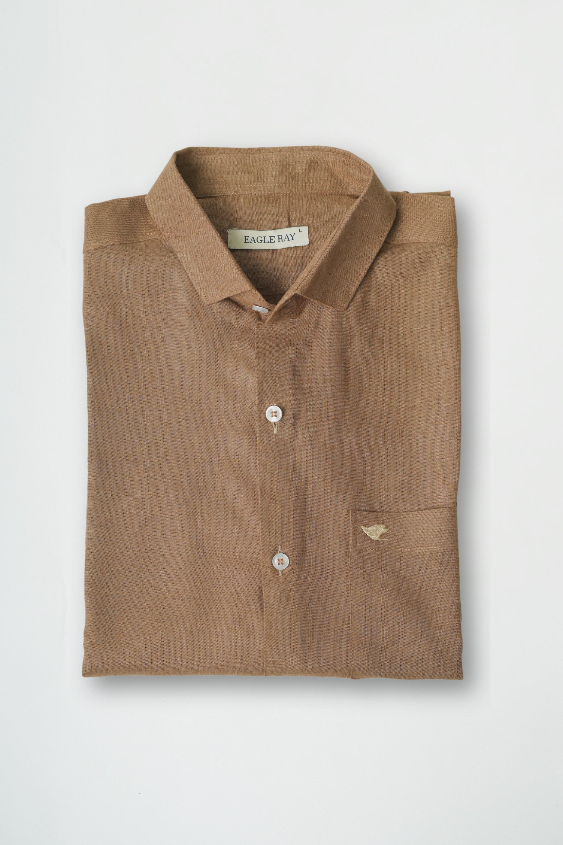 Mocha Brown Viscose Linen Shirt