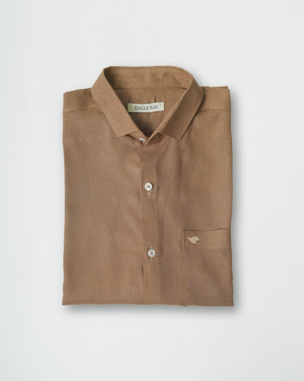 Mocha Brown Viscose Linen Shirt