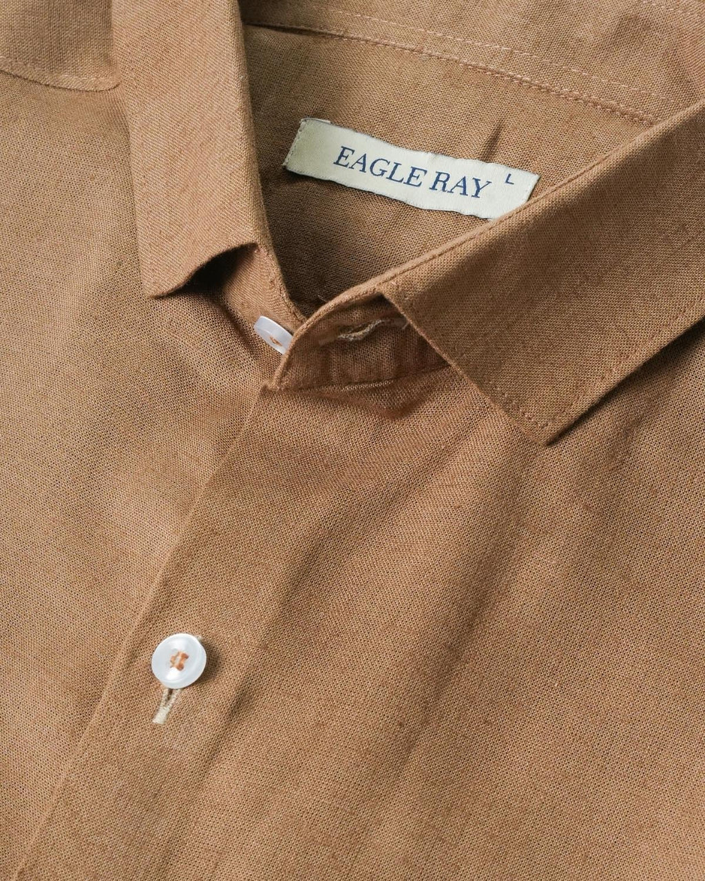 Mocha Brown Viscose Linen Shirt