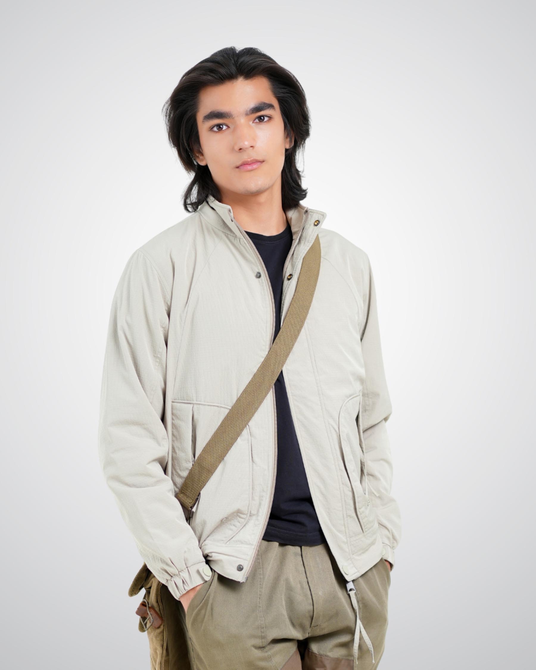 Bomber Jacket in Light Olive