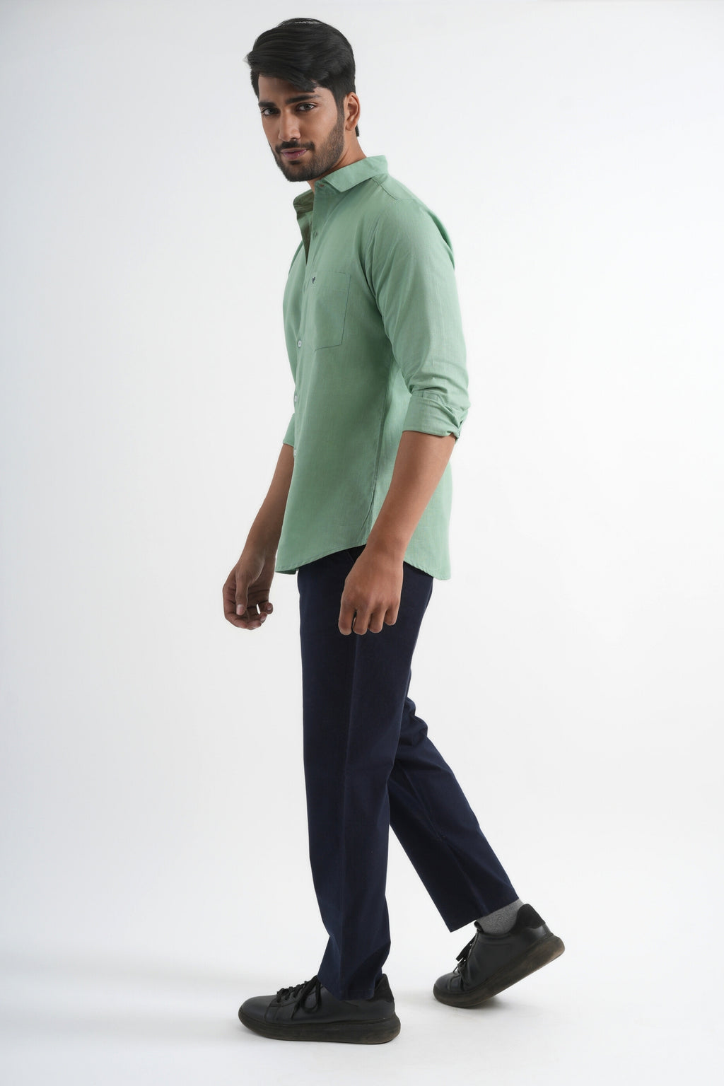 Cactus Green Lyocell Linen Shirt