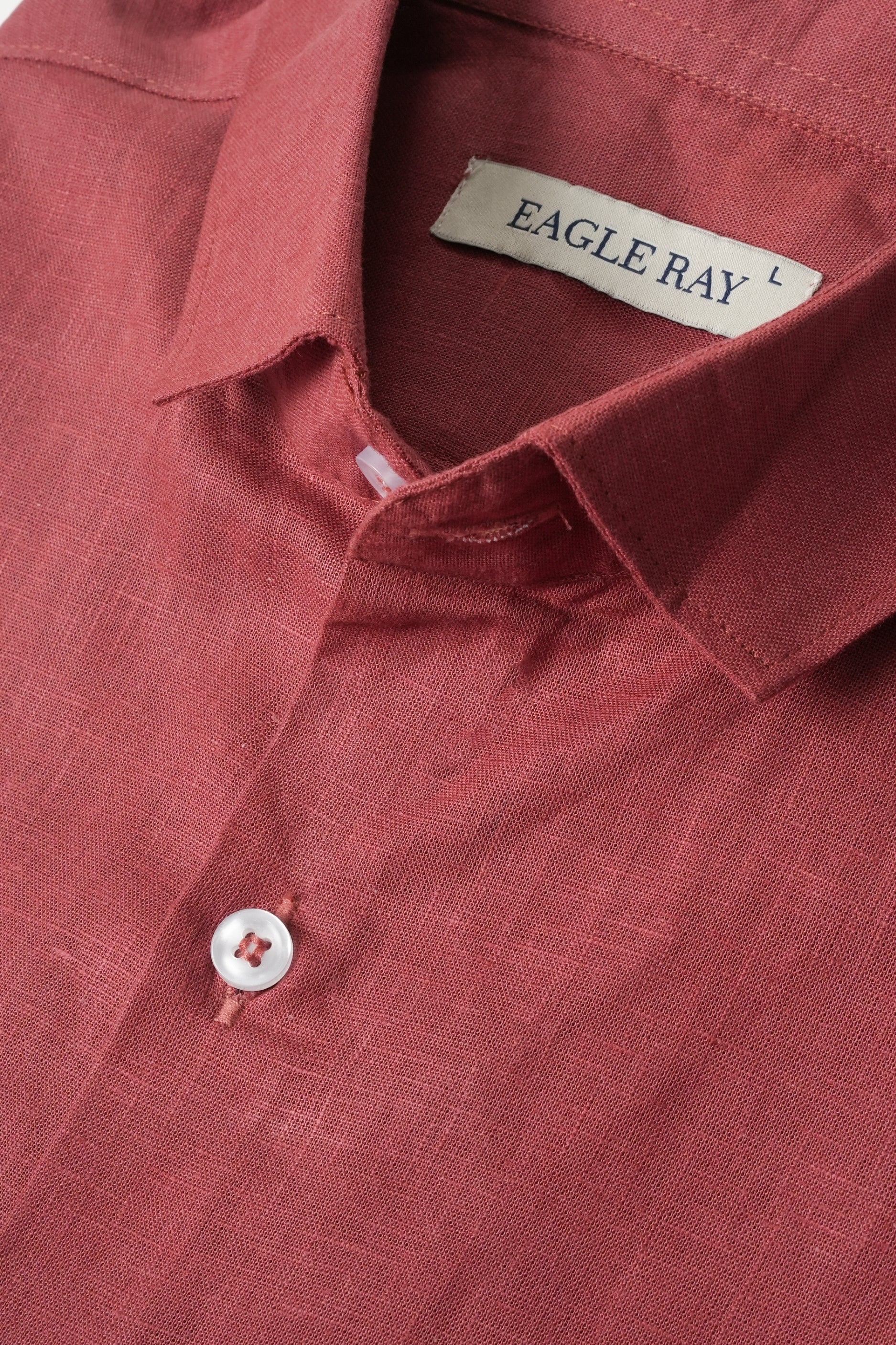 Dark Pink Lyocell Linen Shirt