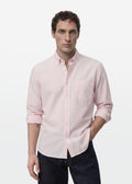 Blush Pink Pinstripe Oxford Shirt