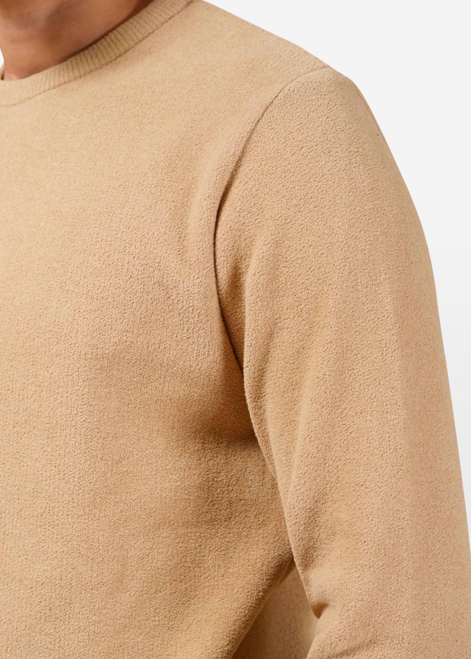 Abyss Pullover in Warm Ivory — Men's Slim Fit Knit Pullover | Eagle Ray