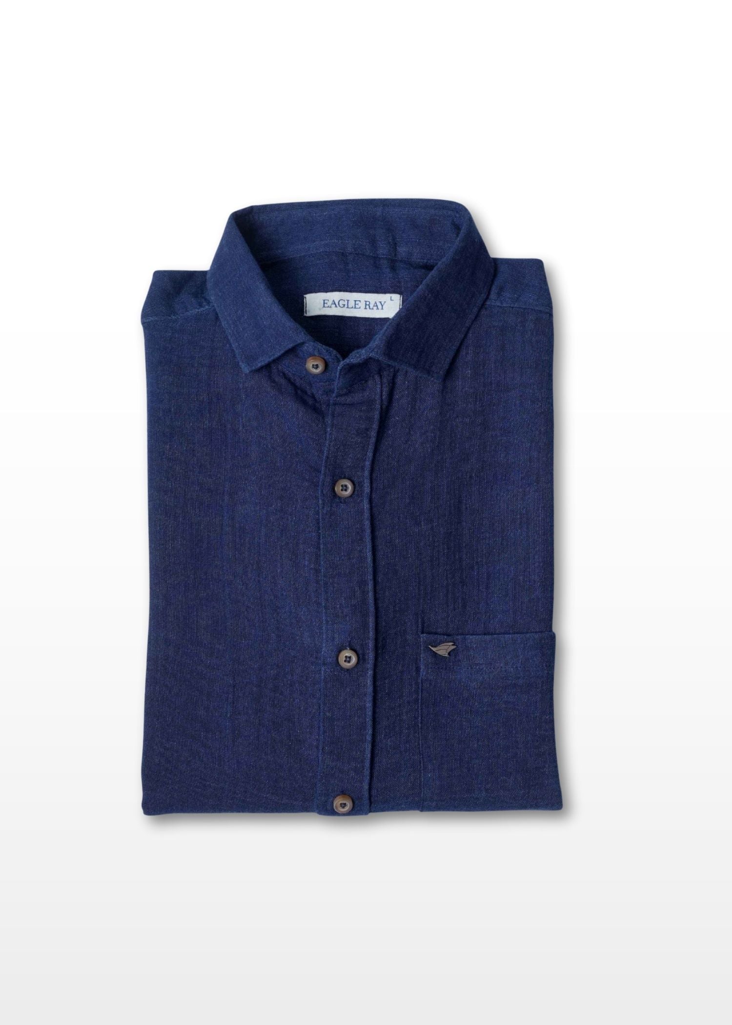 Nile Blue Textured Indigo Shirt