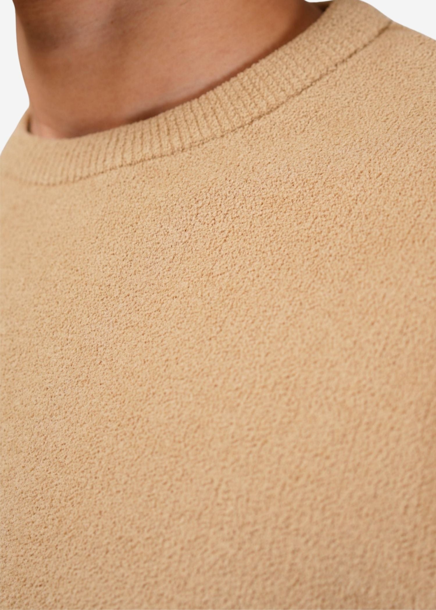 Abyss Pullover in Warm Ivory — Men's Slim Fit Knit Pullover | Eagle Ray